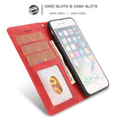 For iPhone SE 2022 / SE 2020 / 8 / 7 Fantasy Classic Skin-feel Calfskin Texture Magnetic Buckle Horizontal Flip PU Leather Case with Holder & Card Slot & Wallet(Red)