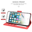 For iPhone SE 2022 / SE 2020 / 8 / 7 Fantasy Classic Skin-feel Calfskin Texture Magnetic Buckle Horizontal Flip PU Leather Case with Holder & Card Slot & Wallet(Red)