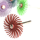 24pcs 80-1000 Grit Radial Bristle Disc Brush Polishing Burr with 3mm Mandrels