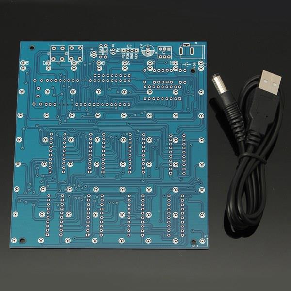 Geekcreit 8x8x8 LED Cube 3D Light Square Blue LED Flash Electronic DIY Kit