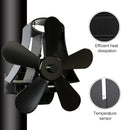 YL-106 5-Blade High Temperature Aluminum Heat Powered Fireplace Stove Fan(Bronze)
