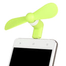 Fashion Micro USB Port Mini Fan with Two Leaves, For Android Mobile Phone with OTG Function & Micro USB Port(Green)