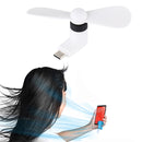 Fashion USB 3.1 Type-C Port Mini Fan with Two Leaves, For Mobile Phones with OTG Function(White)