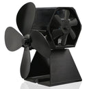 4-Blade Aluminum Heat Powered Fireplace Stove Fan