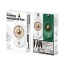 WK WT-F20 USB Charging Hanging Neck Desktop Folding Handheld Fan (Green)