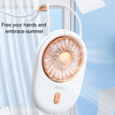 WK WT-F20 USB Charging Hanging Neck Desktop Folding Handheld Fan (Green)