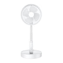 WK S18 Folding Integrated Storage Fan Portable Retractable USB Charging Floor Fan (White)