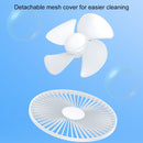 WK S18 Folding Integrated Storage Fan Portable Retractable USB Charging Floor Fan (White)