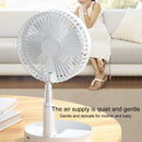 WK S18 Folding Integrated Storage Fan Portable Retractable USB Charging Floor Fan (White)