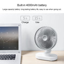 D77 4W Micro USB & USB-C / Type-C Rechargeable Portable Four-speed Adjustable Automatic Head Shaking Desktop Fan(Silver)