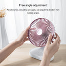 D77 4W Micro USB & USB-C / Type-C Rechargeable Portable Four-speed Adjustable Automatic Head Shaking Desktop Fan(Silver)