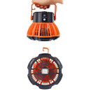 X10 Portable Outdoor Camping USB Charging Remote Control Fan with LED Light (Orange)