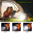 X10 Portable Outdoor Camping USB Charging Remote Control Fan with LED Light (Orange)