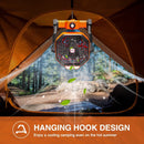 X20 Portable Outdoor Camping USB Charging Stepless Speed Regulation Fan with LED Light(Orange)