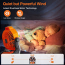 X20 Portable Outdoor Camping USB Charging Stepless Speed Regulation Fan with LED Light(Orange)