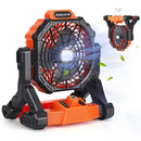 X30 Portable Outdoor Camping USB Charging Stepless Speed Regulation Fan with LED Light (Orange)