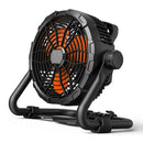 X40 Portable Outdoor Camping USB Charging Stepless Speed Regulation Fan with LED Light (Black)