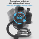 X40 Portable Outdoor Camping USB Charging Stepless Speed Regulation Fan with LED Light (Black)