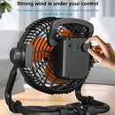 X40 Portable Outdoor Camping USB Charging Stepless Speed Regulation Fan with LED Light (Black)