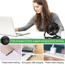 X41 Portable Outdoor Camping USB Charging Fan with LED Light (Black)