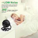 X41 Portable Outdoor Camping USB Charging Fan with LED Light (Black)