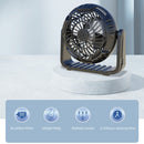 X60 Portable Outdoor Camping USB Charging Stepless Speed Regulation Fan with LED Light (Black)