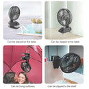 X80 Multifunctional Clip Shaking Head Desktop Small Fan (Black)