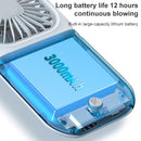 F20 Electroplating Handheld Fan Portable Desktop Folding Mute USB Hanging Neck Fan (White)
