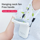 F20 Electroplating Handheld Fan Portable Desktop Folding Mute USB Hanging Neck Fan (White)