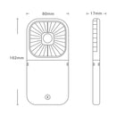 F20 Electroplating Handheld Fan Portable Desktop Folding Mute USB Hanging Neck Fan (White)