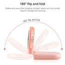 F20 Electroplating Handheld Fan Portable Desktop Folding Mute USB Hanging Neck Fan (White)