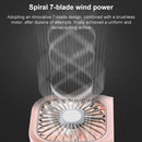 F20 Electroplating Handheld Fan Portable Desktop Folding Mute USB Hanging Neck Fan (White)