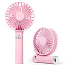 S2 Portable Foldable Handheld Electric Fan, with 3 Speed Control & Night Light (Pink)