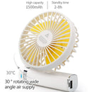 S2 Portable Foldable Handheld Electric Fan, with 3 Speed Control & Night Light (Purple)