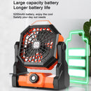 X3 Outdoor Portable Fan USB Charging Air Cooling Fan with LED Night Lamp (Orange)