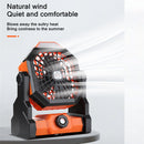 X3 Outdoor Portable Fan USB Charging Air Cooling Fan with LED Night Lamp (Orange)