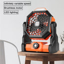 X3 Outdoor Portable Fan USB Charging Air Cooling Fan with LED Night Lamp (Orange)