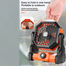 X3 Outdoor Portable Fan USB Charging Air Cooling Fan with LED Night Lamp (Orange)