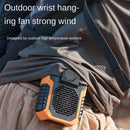 DQ215 Portable Waist Fan USB Rechargeable Hanging Neck Air Conditioning (Green)