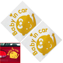 2x Car-Stickers Reflective Warning Yellow-Color Safety Choose Baby Yellow