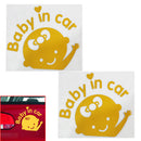 2x Car-Stickers Reflective Warning Yellow-Color Safety Choose Baby Yellow