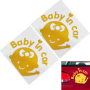 2x Car-Stickers Reflective Warning Yellow-Color Safety Choose Baby Yellow