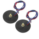 2 Pcs Round 3528 SMD 24 LED White Car Auto Rear Tail Brake Light DC 12V