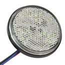 2 Pcs Round 3528 SMD 24 LED White Car Auto Rear Tail Brake Light DC 12V