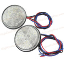 2 Pcs Round 3528 SMD 24 LED White Car Auto Rear Tail Brake Light DC 12V