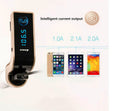 1pc Car Bluetooth FM Transmitter + USB Car Charger with Voltage Display