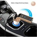 1pc Car Bluetooth FM Transmitter + USB Car Charger with Voltage Display