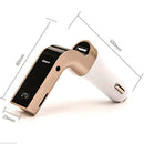 1pc Car Bluetooth FM Transmitter + USB Car Charger with Voltage Display