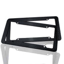 2x One Pair Car License Plate Frame Cover Black Carbon Fiber Printed 31*16cm Hot