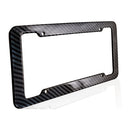 2x One Pair Car License Plate Frame Cover Black Carbon Fiber Printed 31*16cm Hot